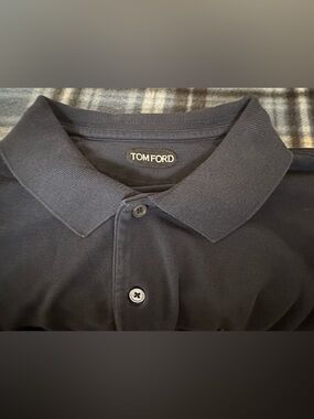 Tom Ford Classic Fit Navy Men’s Short Sleeve Polo Shirt Size 56